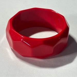 Vintage Bold Red Geometric Bangle Bracelet Scene Emo 80s Grandmacore Burger